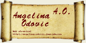 Angelina Odović vizit kartica